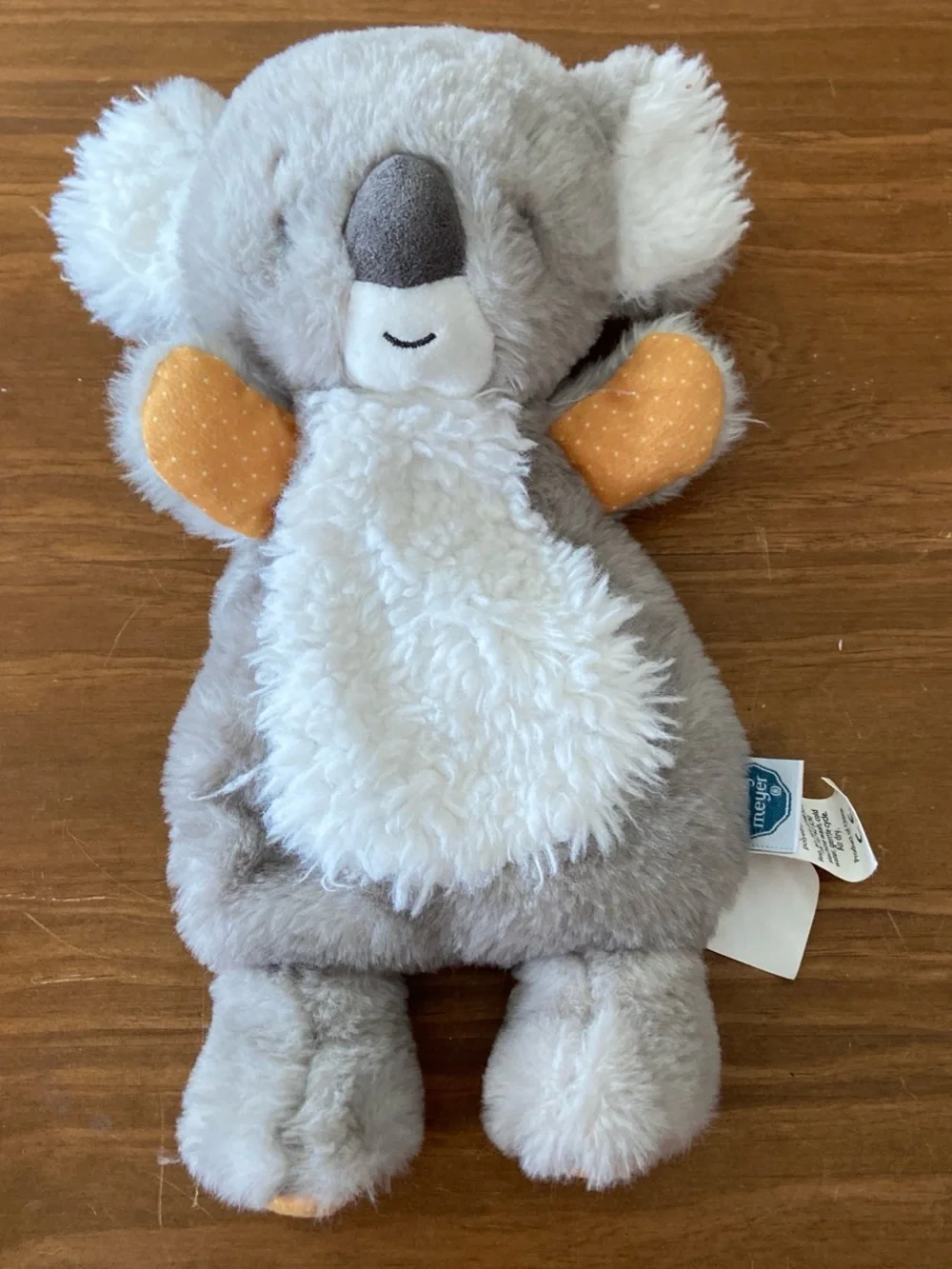 Plush Koala Stuffed Animal - Gray & White with Orange Accents